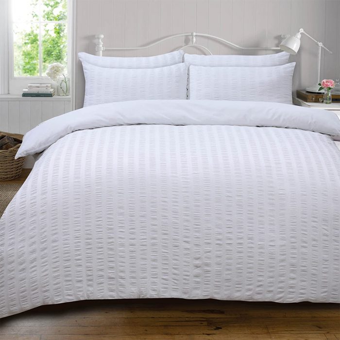 Lenjerie de pat Best Cotton Hotel  - XXL, 70% bumbac, 30% poliester, Creponat alb - imagine 4