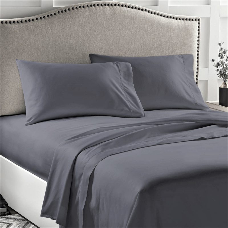 engros-lenjerie de pat ranforce bumbac gri