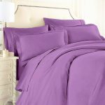 Husa pat Best Cotton - 2 persoane, ranforce color uni, 100% bumbac, pentru saltea 180x200+30 cm, lila nu - imagine 2