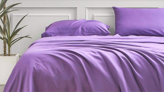 Husa pat Best Cotton - 1 persoana, Ranforce color uni, 100% bumbac, pentru saltea 90x200+20 cm, lila - imagine 5