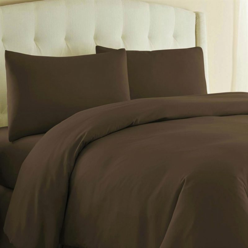 engros-lenjerie de pat ranforce bumbac maro