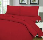 Cearceaf pentru pilota Best Cotton, 100% bumbac, ranforce color uni,  dimensiunea 150x200 cm, rosu - imagine 2