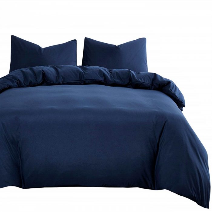 Set 2 Fete de perna Best Cotton, 100% bumbac, ranforce color uni,  dimensiunea 70x70 cm, albastru - imagine 2