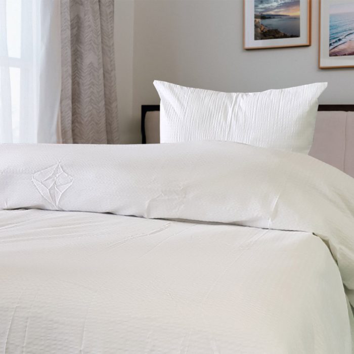 Cearceaf de pat Best Cotton Hotel - Ranforce Creponat, 100% bumbac, alb - imagine 3