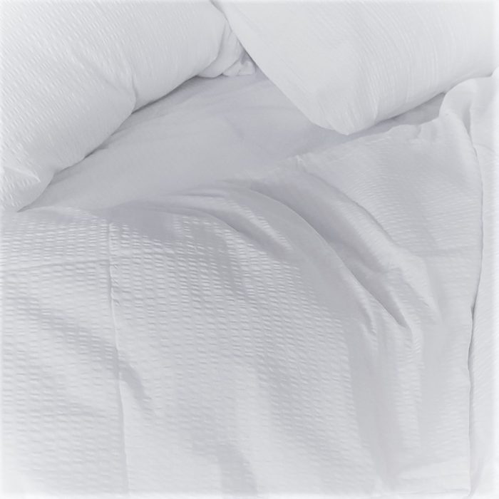 Set 2 fete de perna Best Cotton Hotel - 100% bumbac, Creponat Ranforce alb - imagine 3