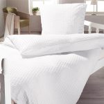 Lenjerie de pat Best Cotton Hotel  - 1 persoana, 70% bumbac; 30% poliester, Creponat alb