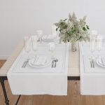 Pachet 2 naproane Best Cotton uni - 30x140 cm, 100% bumbac , creton alb