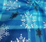 Napron Best Cotton Snow - 50x220 cm, 100% bumbac , albastru cu motive de Craciun - imagine 2