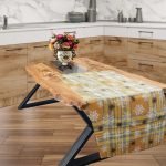 Napron Best Cotton Snow - 45x160 cm, 100% bumbac , caramel cu motive de Craciun