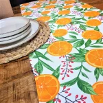 Napron Best Cotton Exotic - 45x180 cm, 100% bumbac , creton impermeabil, decor portocale - imagine 6