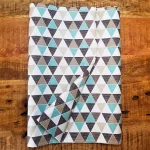 Napron Best Cotton Exotic - 35x180 cm, 100% bumbac , creton impermeabil, decor triunghiuri, aqua - imagine 3