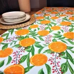 Fata de masa Best Cotton Exotic - 100% bumbac, creton, decor portocale - imagine 3