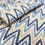 Napron Best Cotton Exotic - 45x180 cm, 100% bumbac , creton impermeabil, decor zig-zag, albastru - imagine 4