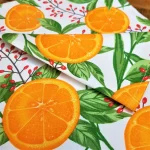 Napron Best Cotton Exotic - 45x180 cm, 100% bumbac , creton impermeabil, decor portocale - imagine 3