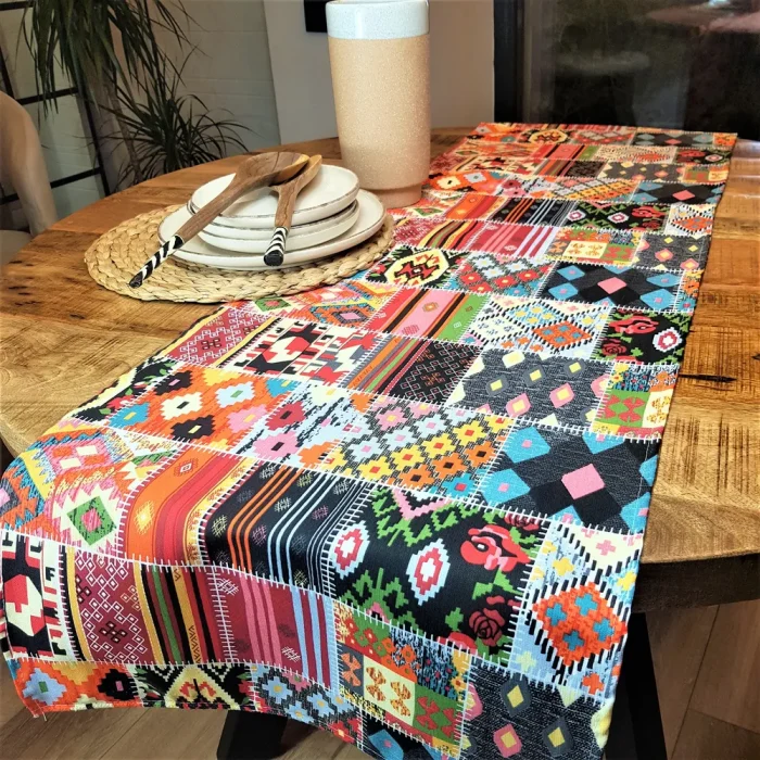 Napron Best Cotton Exotic - 35x180 cm, 100% bumbac , creton impermeabil, decor boho, multicolor - imagine 7