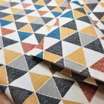 Napron Best Cotton Exotic - 35x180 cm, 100% bumbac , creton impermeabil, decor triunghiuri, mustar - imagine 2