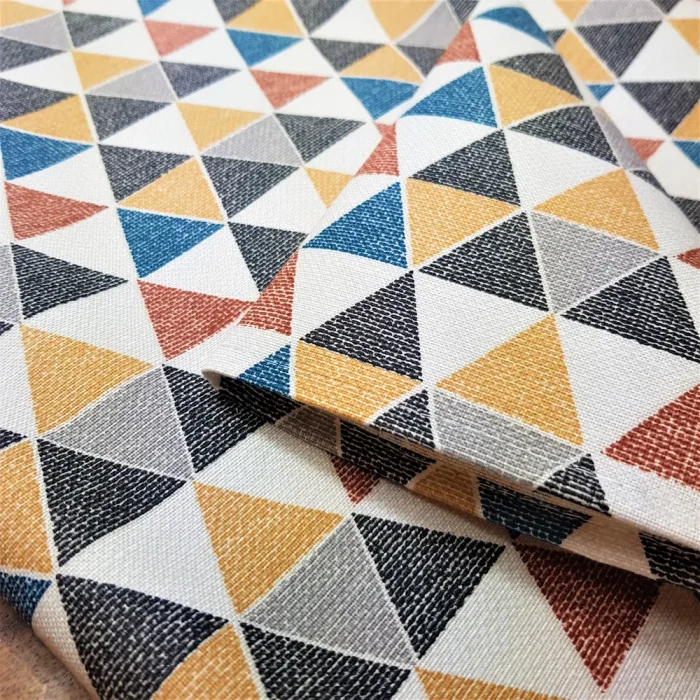 Napron Best Cotton Exotic - 35x180 cm, 100% bumbac , creton impermeabil, decor triunghiuri, mustar - imagine 2