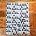 Napron Best Cotton Exotic - 35x180 cm, 100% bumbac , creton impermeabil, decor triunghiuri, albastru - imagine 2