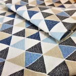 Napron Best Cotton Exotic - 45x180 cm, 100% bumbac , creton impermeabil, decor triunghiuri, albastru - imagine 6