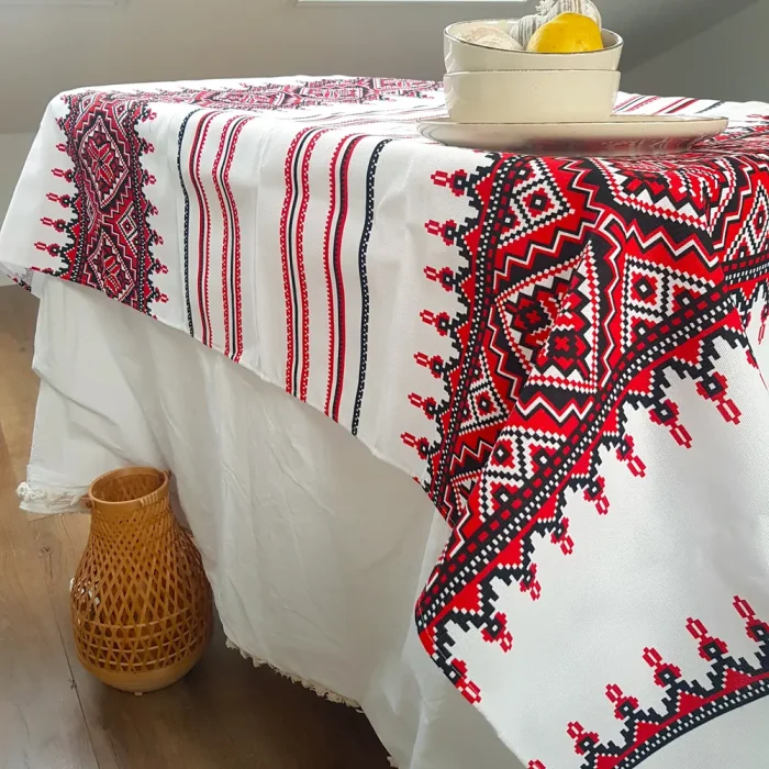 Fata de masa Best Cotton- Rustic, 100% bumbac, cu motive traditionale, T31 - imagine 3