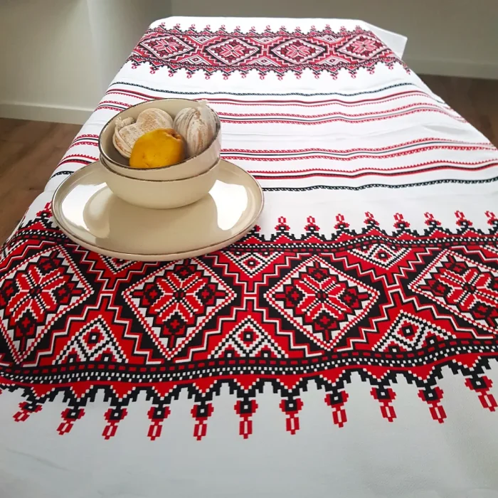 Fata de masa Best Cotton- Rustic, 100% bumbac, cu motive traditionale, T31 - imagine 2