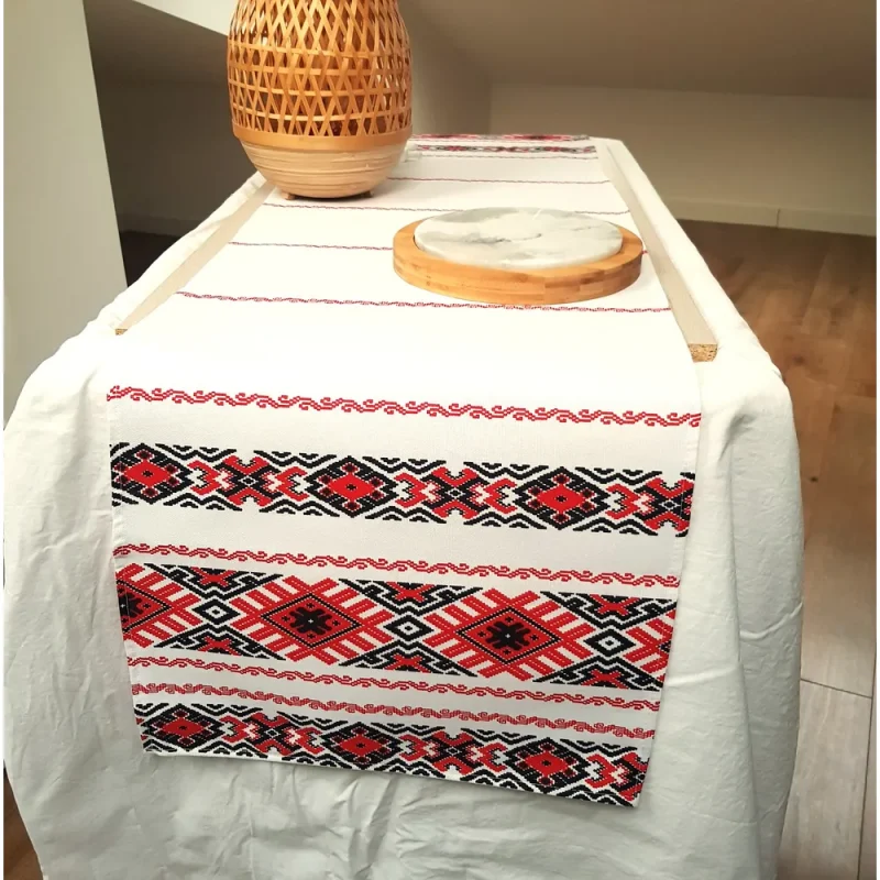 engros-napron decorativ pentru masa astoria home cu decoruri traditionale bumbac 45x180 cm 28