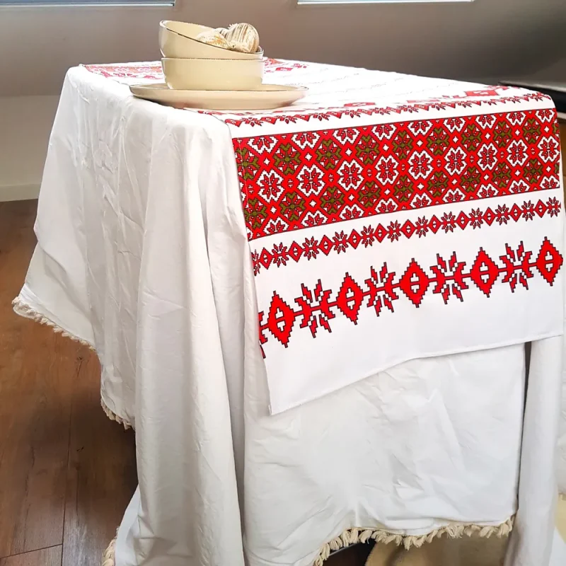 engros-napron decorativ pentru masa astoria home cu decoruri traditionale bumbac 45x180 cm 4