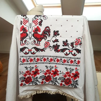 engros-napron decorativ pentru masa astoria home cu decoruri traditionale bumbac 45x180 cm 5