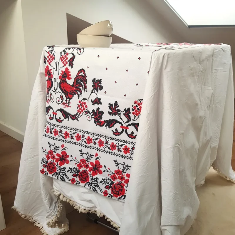 engros-napron decorativ pentru masa astoria home cu decoruri traditionale bumbac 45x180 cm 7