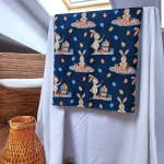 Napron decorativ pentru masa Best Cotton - Paste, 55x180 cm, 100% bumbac, tesatura gofrata, aquamarine 1 - imagine 3