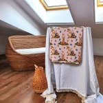 Napron decorativ pentru masa Best Cotton - Paste, 46x160 cm, 100% bumbac, tesatura gofrata, roz 1 - imagine 3