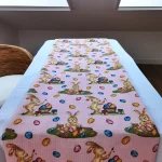 Napron decorativ pentru masa Best Cotton - Paste, 46x160 cm, 100% bumbac, tesatura gofrata, roz 1