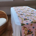 Napron decorativ pentru masa Best Cotton - Paste, 46x160 cm, 100% bumbac, tesatura gofrata, roz 1 - imagine 2