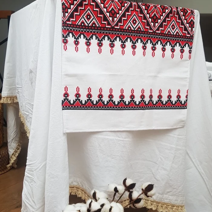 Napron decorativ pentru masa Best Cotton - Rustic, 100% bumbac 45x160 cm, T31 - imagine 3