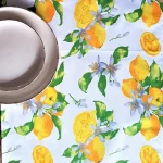 Fata de masa Best Cotton Exotic - 100% bumbac, creton, decor flori de lamai - imagine 3