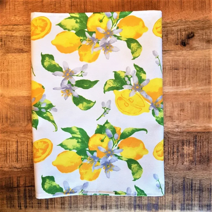 Fata de masa Best Cotton Exotic - 100% bumbac, creton, decor flori de lamai - imagine 2