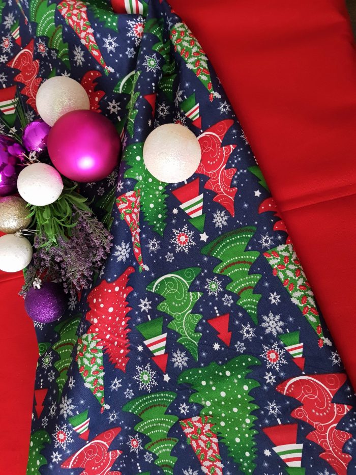 Napron Best Cotton Winter 16 - 45x180 cm, 100% bumbac , albastru cu motive de Craciun - imagine 2