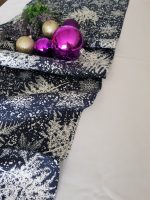 Napron Best Cotton Winter 08 - 45x180 cm, 100% bumbac , albastru cu motive de Craciun