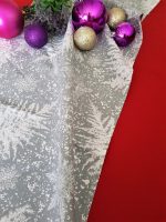 Napron Best Cotton Winter 11 - 45x180 cm, 100% bumbac , gri cu motive de Craciun - imagine 3