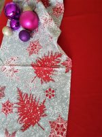 Napron Best Cotton Winter 12 - 45x180 cm, 100% bumbac , gri cu motive de Craciun - imagine 3