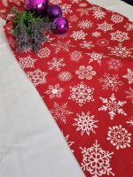 Napron Best Cotton Winter 09 - 45x180 cm, 100% bumbac , rosie cu motive de Craciun - imagine 3