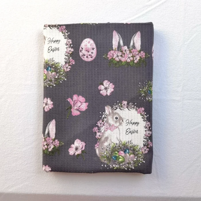 Napron decorativ pentru masa Best Cotton - Paste, 55x180 cm, 100% bumbac, tesatura gofrata, gri antracit - imagine 3