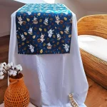 Napron decorativ pentru masa Best Cotton - Paste, 55x180 cm, 100% bumbac, tesatura gofrata, aquamarine 2