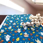 Napron decorativ pentru masa Best Cotton - Paste, 55x180 cm, 100% bumbac, tesatura gofrata, aquamarine 2 - imagine 2