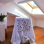 Napron decorativ pentru masa Best Cotton - Paste, 45x160 cm, 100% bumbac, tesatura gofrata, fluturi mov