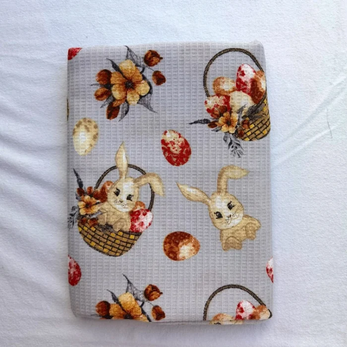 Napron decorativ pentru masa Best Cotton - Paste, 55x180 cm, 100% bumbac, tesatura gofrata, gri 2 - imagine 4