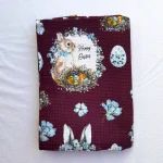 Fata de masa Best Cotton - Paste 160x160 cm, 100% bumbac, tesatura gofrata, mov pruna - imagine 4