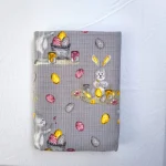 Napron decorativ pentru masa Best Cotton - Paste, 55x180 cm, 100% bumbac, tesatura gofrata, gri 1 - imagine 3