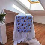 Napron decorativ pentru masa Best Cotton - Paste, 55x180 cm, 100% bumbac, tesatura gofrata, bleu 2 - imagine 4