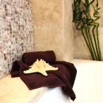 Pachet 2 prosoape de baie Best Cotton Deco - 50x90 cm, 100% bumbac, maro - imagine 5